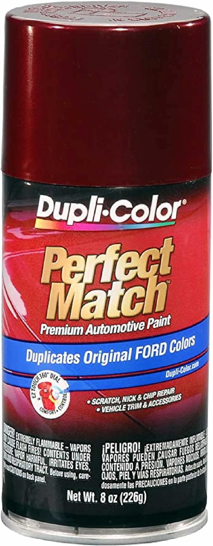 Dupli-Color EBFM03737 Perfect Match Automotive Spray Paint – Ford Dark Toreador Red, JL/JM – 8 oz. Aerosol Can