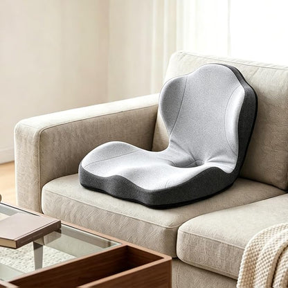 Car Seat Cushions for Driving, Dual-Layer Memory Foam Seat Cushion with Lumbar Support, Ergonomic Truck Seat Cushion & Office Chair Cushion for Wheelchair, Gaming Chair & Sofa