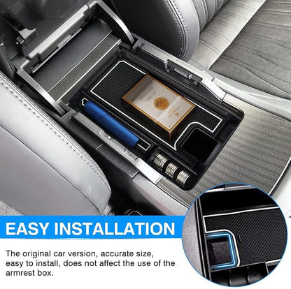 Autorder Center Console Organizer for 2021-2024 Toyota Venza Accessories Armrest Storage Box Secondary Insert Tray with 2 Color Mats
