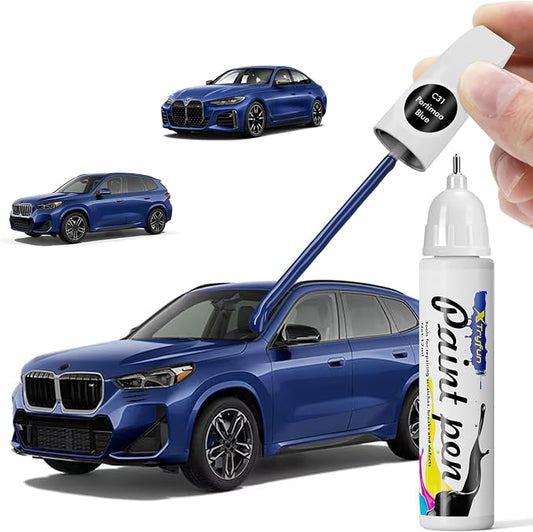 C31 Portimao Blue Touch Up Paint Compatible with BMW, DIY Car Paint Scratch Repair, Quick & Easy Fix Automotive Scratch Repair for X1/X2/2 3 4 8 Series/i4/Z4/M3/M4/M8/B8