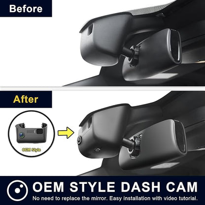 Mangoal 4K Dash Cam Custom for 4th Gen Dodge RAM 1500/2500/3500 2013 2014 2015 2016 2017 2018,(Model B),Check Model Carefully,OEM Look, UHD 2160P Video, WiFi & App, 128GB Card