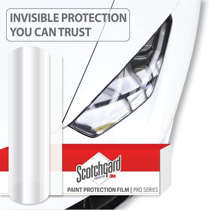 3M Clear Paint Protection Film, 8 mil PPF Vinyl Wrap with Self-Healing Technology, UV Protection, Non-Yellowing, Scratch Resistant, Glossy Finish (12 x 36in)