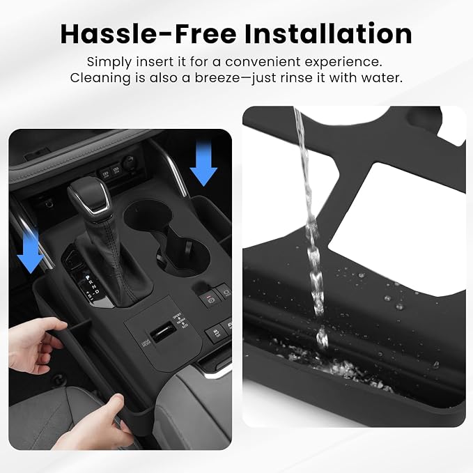 Autorder Silicone Center Console Organizer for 2020-2022 Toyota Highlander Accessories Seat Gap Storage Box Soft Gear Shift Panel Trim Cover