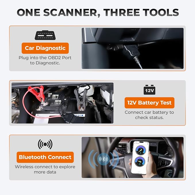 AUTOPHIX DM5900 OBD2 Scanner, ABS SRS Transmission & Engine Code Reader, Check Engine Light Scanner with Battery Test, Live Data, Smog Check, Free Lifetime Updates for All OBDII Cars