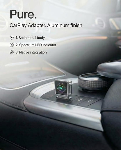 Wireless CarPlay & Android Auto Adapter 2-in-1, WiFi 6 Mini Metal Wireless CarPlay Dongle, Plug & Play USB-A for iPhone iOS 10+ & Android 11+, Converts Factory Wired CarPlay/Android Auto to Wireless