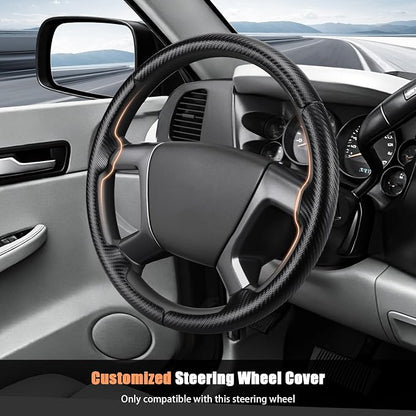Aimato Customized Steering Wheel Cover for Chevy Silverado 1500 2007-2013/GMC Sierra 2007-2013/2500 3500 Suburban Tahoe Yukon 2007-2014/Traverse 2009-2017/GMC Sierra 2500 3500 2008-2014