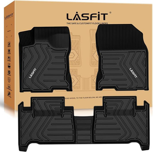 LASFIT Floor Mats Fit for Lexus NX NX200t NX300 NX300h 2021-2015 All Weather Floor Liners Custom Fit for Lexus NX All Models 2021 2020 2019 2018 2017 2016 2015 TPE Car Mats,Front and Rear Mats,Black