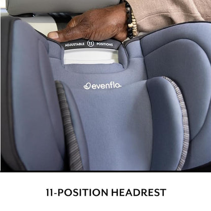 Evenflo REO by Revolve360 Rotating 2-in-1 Convertible Car Seat, 360 Degrees, Infant to Toddler, Forward and Rear Facing, Compact Design, One-time Install (Brookline)