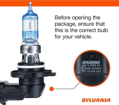 SYLVANIA - 9005 SilverStar Ultra - High Performance Halogen Headlight Bulb, High Beam, Low Beam and Fog Replacement Bulb, Brightest Down Road with Whiter Light, Tri-Band Technology (Contains 1 Bulb)