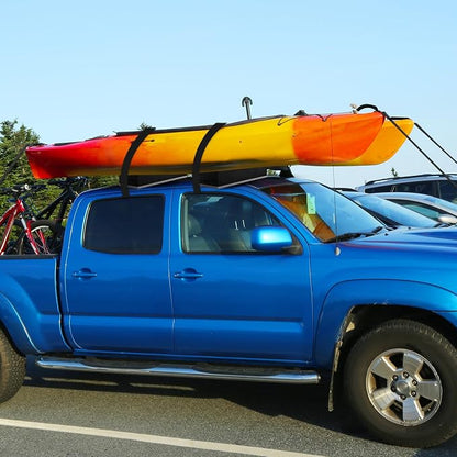 Universal Rack-Free Kayak Carrier Kit for Car Roof, 15.75" Foam Blocks with Tie Down Straps, Car Top Canoe Carrier for Kayak Canoe Surfboard Transport