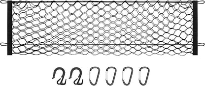 Canvcle Trunk Cargo Net for 2017-2026 Honda Ridgeline Accessories Envelope Style Mesh Trunk Net Organizer and Storage Stretchable Adjustable Elastic Nylon Rear Cargo Netting with Hooks