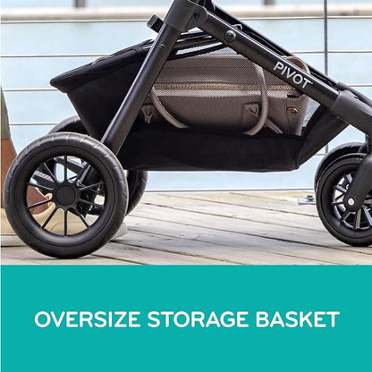Evenflo Pivot Modular Travel System with LiteMax Preemie and Infant Car Seat (Casual Gray)