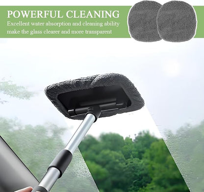 wuyaoyao 16PCS Car Windshield Cleaning Tool Bonnets, Microfiber Cleaning Cloth for Windshield Cleaning Tool, Replaced Car Care Microfiber Windshield Cleaner Cloths Pad, Fits 3" Plate (16PCS)