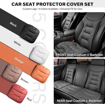 Custom Car Seat Cushion with Back Support, Customizable logo, Personalized Car Seat Cushions for Driving, Soft PP Cotton Filling,Universal Fit Non-Slip Seat Cushion for Sedan Truck SUV,Easy to Install