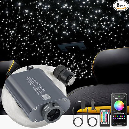 16W LED Starlight Headliner Kit, Star Lights for Car Roof&Home Decoration, Fiber Cable 650pcs*0.03in*13.1ft RGBW Star Light Headliner with Bluetooth APP/Remote Control/Music Mode