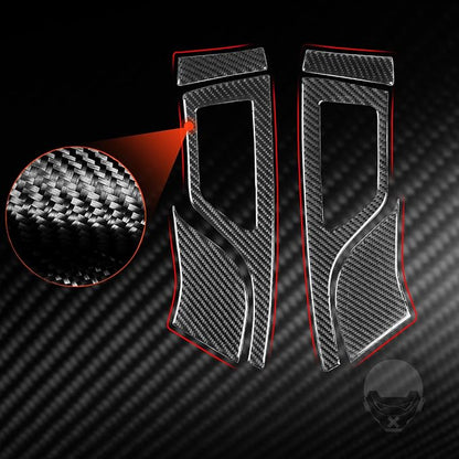 NVCNX Real Premium Carbon Fiber for Toyota 2nd Gen Tacoma Accessories 2012-2015 2013 2014 Car Dash Center Air Vent Panel Cover Interior Trim Thick Overlay Sticker Decal 6PCs - Style B