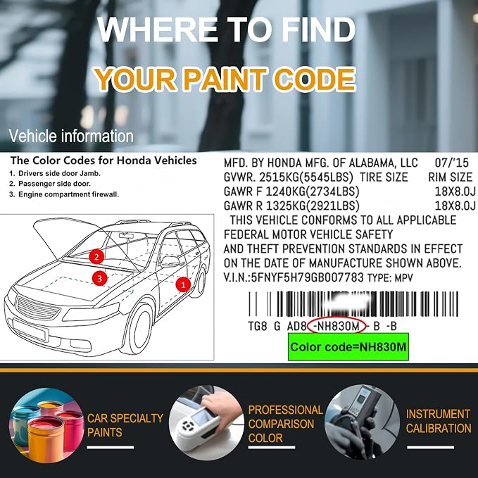 Car Touch Up Paint for Honda(NH-578 Taffeta White), Color Accurate Car Scratch Repair Remover Pen,Automotive Paint Quick & Easy to fix vehicle Chips and Nicks Scuff