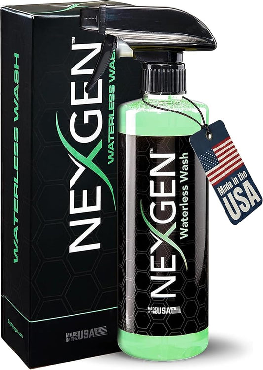 Nexgen Waterless Car Wash (16oz) - Ultimate Waterless Car Cleaner - Scratch-Free and High-Gloss Shine - On-the-Go Car Detailing - Car Cleaning Supplies - Ideal for Cars, Trucks, Boats & More!