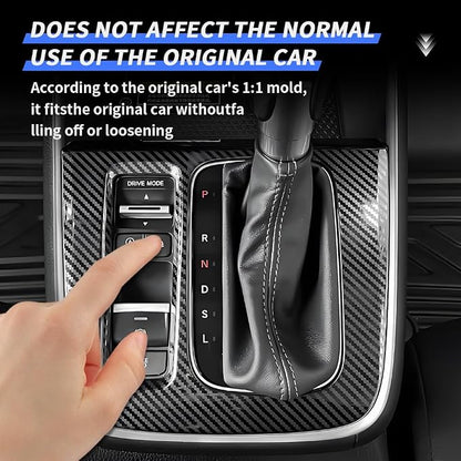 Car Central Control Gear Shift Panel Trim Cover for Honda CRV 2023 2024 2025 2026 and Honda CR-V Hybrid 2023-2026 Auto Interior Decor Accessories Center Console Protection Frame Carbon Fiber Style