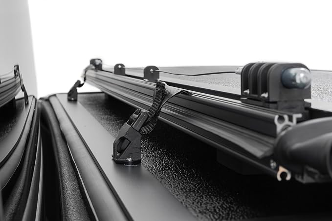 Rough Country Hard Low-Profile Tri-Fold Tonneau Cover for Jeep Gladiator JT (2020-2025) - Low-Profile Aluminum Truck Bed Cover