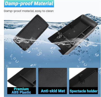 Center Console Organizer Compatible with 2025-2026 Toyota Camry Accessories, Armrest Storage Box Glove Organizer Tray Secondary Insert Charging Zone Anti-Slip Mat with Sunglasses
