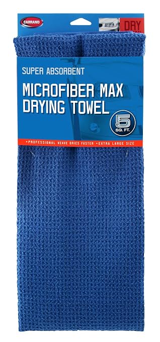 Carrand 45010 Microfiber Max Drying Towel, Blue
