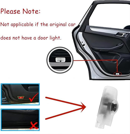 4Pcs Car Door Lights Logo Projector Compatible with LS/ES/is/LX/RX/GS/GX/RC/UX Car Accessories, No Fade HD LED Car Welcome Projector Lights, 3D Ghost Shadow Puddle Light