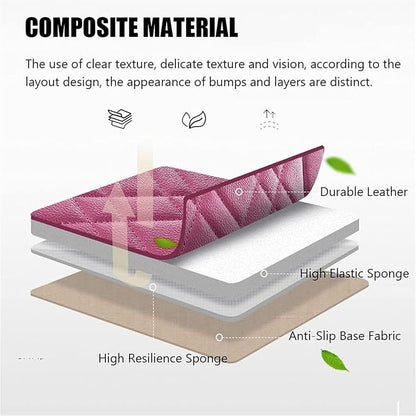 SanQing Car Seat Covers Front Seats, Super Luxurious Heavy Universal Duty Waterproof Leather Automotive Vehicle Cover for Cars SUV Pick-up Truck, Non-Slip Seat Pink Car Accessories (2 PCS Front/Pink)