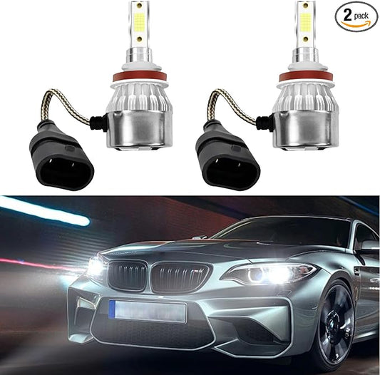 vvag 2PCS 9005/HB3 LED Bulbs for Automotive, 3800LM 6000K Car LED Headlight Bulb, Universal High Beam and Low Beam Car Accessories, Plug & Play Headlights for Most Cars Trucks SUVs