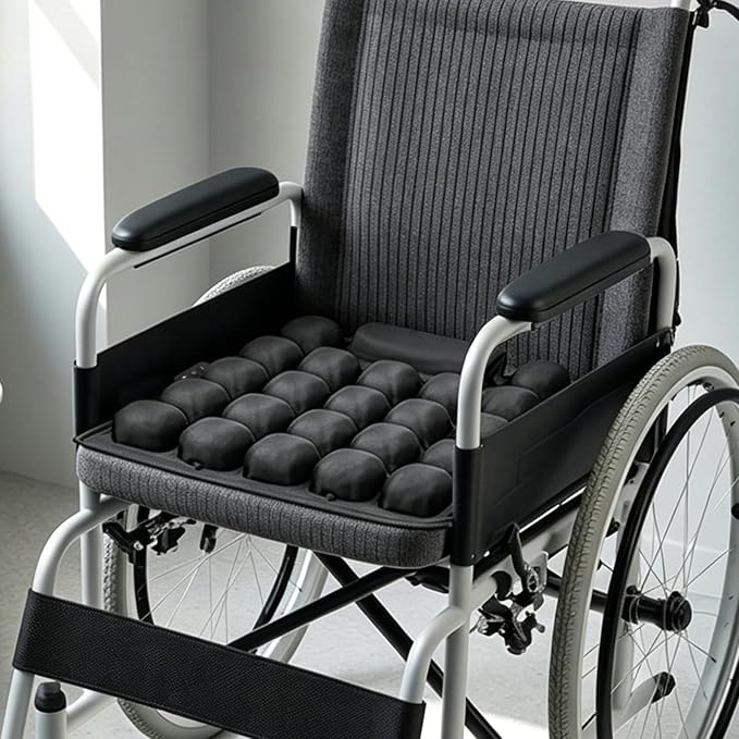 Alternating Air Wheelchair Cushion, Pressure Relief Seat Cushion with Air Cell Massage, USB Powered Breathable Cushion for Wheelchair, Office Chair, Long Sitting