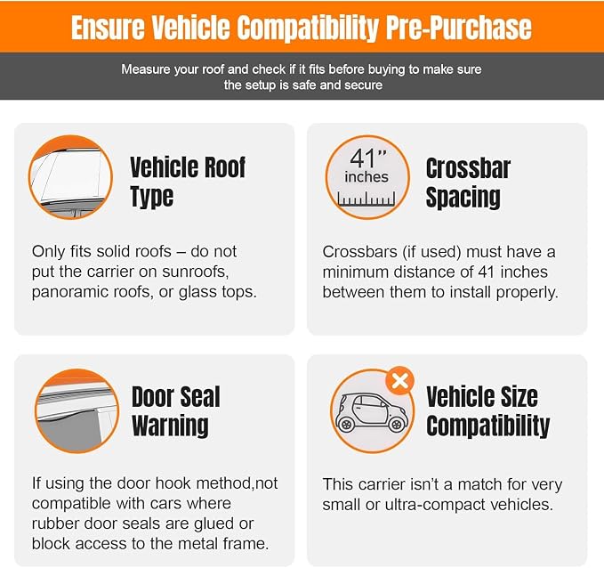 Sailnovo Rooftop Cargo Carrier Roof Bag,15 Cubic feet Soft Waterproof Car Roof Bag fit Cars with/Without Rack, 4 Tie-Down Straps, 4 Door Hooks, Foldable Car Top Carrier for Road Trip Camping Travel