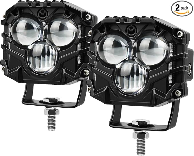 3 Inch LED Pod Lights, 40W Waterproof Off Road Light Pods with Projector Spot Beam Ditch Light LED Cube Lights for Trucks ATV SUV UTV 4x4 Boat, black