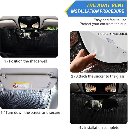 Funny Golden Retriever Dog Windshield Sunshade Car Sun Shade Blocks UV Rays Visor Protector Accordion Folding Sun Reflector Auto Sunshade for Truck SUV