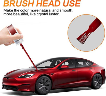 (Ultra Red PR01) Car Touch up Paint Compatible with Tesla Model Y/3/X/S, Premium Car Scratch Remover for Deep Scratches, Car Paint Pen Scratch Repair Two-In-One Touch Up Paint