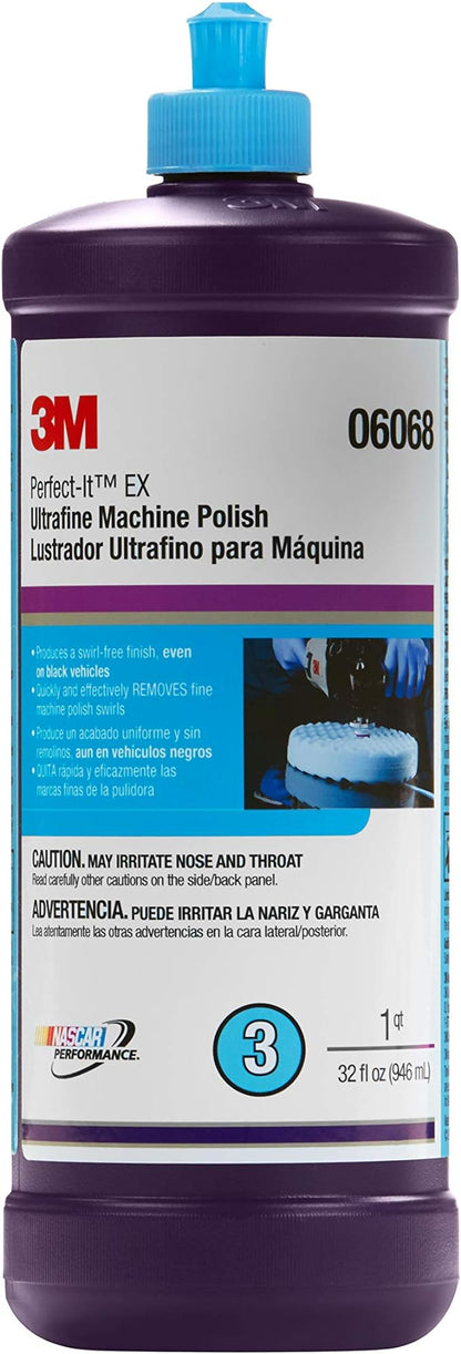 3M Perfect-It Ultrafine Machine Polish, 06068, 32 Fl.Oz, Paint Polish, Automotive Professional-Grade Polish