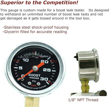 Medium Aluminum Boost Leak Testers (3.0" inch (75mm) Boost Leak Tester Kit)