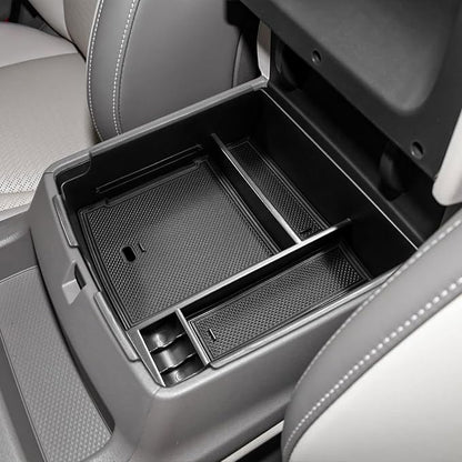 HGWEI Center Console Organizer Compatible with Kia Carnival KA4 MPV 2022 2023 2024 2025 2026 Accessories Armrest Storage Box, Secondary Insert Tray Coin Holder, Black