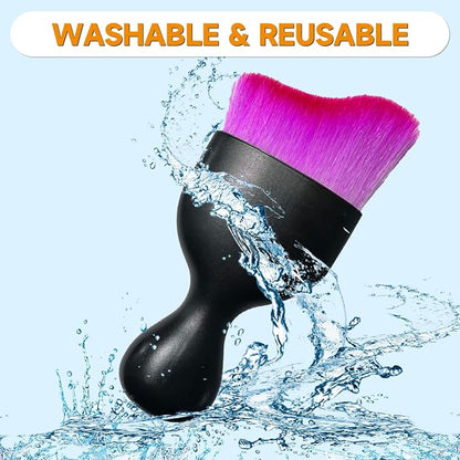 ATTRACTIVE 2-Pack Car Detailing Brush Set, Super Soft Fiber Bristles Dashboard Cleaner for Interior & Exterior, Dust Brush for Air Vents, Leather Seats, Console, Keyboard & Narrow Gaps