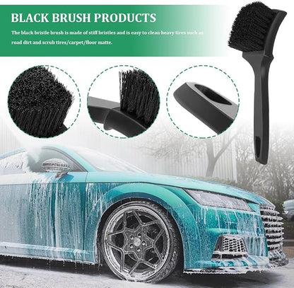 3PCS Wheel Rim & Tire Brush Set, Car Cleaning Supplies, Wheel Brushes for Cleaning Wheels, Universal Bendable & Durable C ar W heel Brush Set Car Accessories for Auto, RV, Truck, Motorcycle