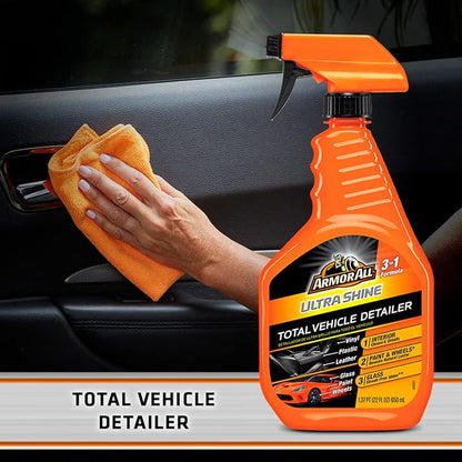 Armor All Ultra Shine Total Vehicle Detailer, Car Detailer Spray for Interior and Exterior Use, 22 Fl Oz (Pack of 2)