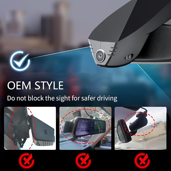 Mangoal Front 4K & Rear 1080p Dash Cam for GMC Terrain 2018-2024(Model A), SL SLE AT4 Denali, Model A & Model B Have Same Models Years but Vehicle Sensor Cover are Different, Free App, GPS, 128GB Card