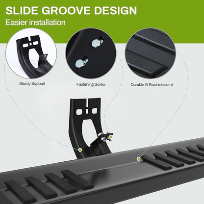 AUTOSAVER88 6 Inch Running Boards Compatible with 2024-2026 Tacoma Double Cab/Crew Cab, Step Pad Design, Stainless Steel Side Steps Nerf Bar