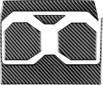NVCNX Real Premium Carbon Fiber for Toyota Tundra 2022-2026 2023 2024 2025 SR5/Limited/TRD PRO/SR Center Console Cup Holder Panel Insert Mat Cover Interior Trim Accessories Overlay Sticker Decal 4PCs