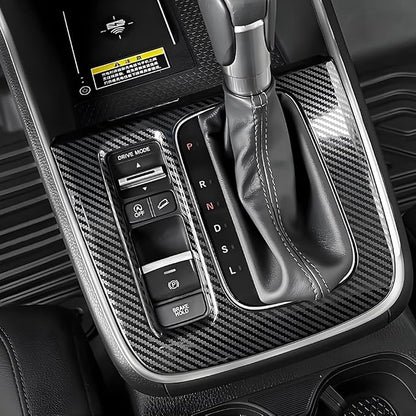 Car Central Control Gear Shift Panel Trim Cover for Honda CRV 2023 2024 2025 2026 and Honda CR-V Hybrid 2023-2026 Auto Interior Decor Accessories Center Console Protection Frame Carbon Fiber Style