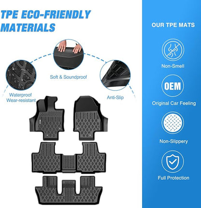 Nilight TPE Floor Mats for TX TX350 TX500h TX550h+ 2024 2025 2026 All Weather Custom Fit Heavy Duty Floor Liners