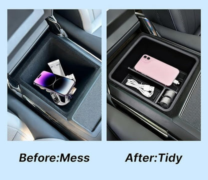 Center Console Organizer for Range Rover & Range Rover Sport 2023-2025 2026 Armrest Insert Tray Storage Box Interior Accessories (Without Refrigerator) | NOT Fit for Models with Refrigerator