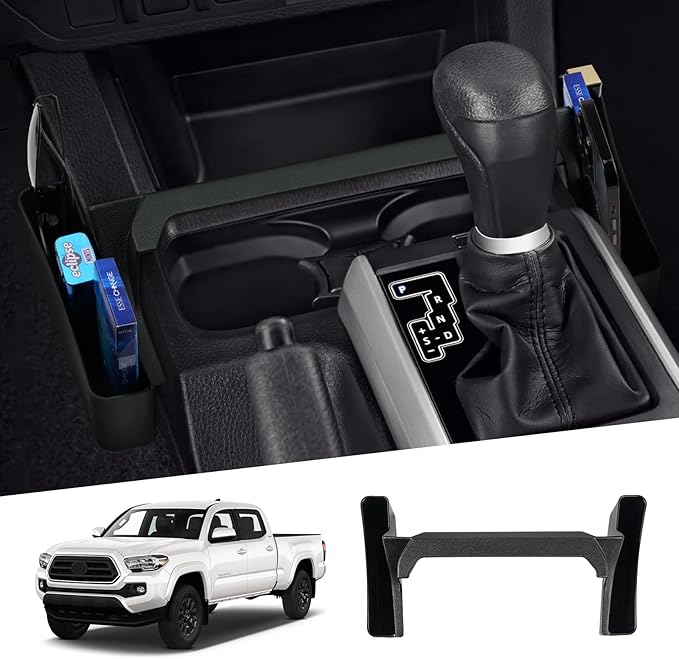 Autorder Gear Shift Organizer for 2016-2020 2021 2022 2023 Toyota Tacoma Accessories Center Console Organizer Gear Shift Organizer Insert Tray with Anti-Slip Mat
