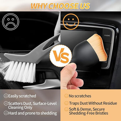 4PCS Car Interior Dust Brush,Soft Microfiber Bristles, Car Detailing Brush Cleaning Brush, Dust Brush Car Interior Cleaning Tool for Car Vents, Dashboards, and Home Use