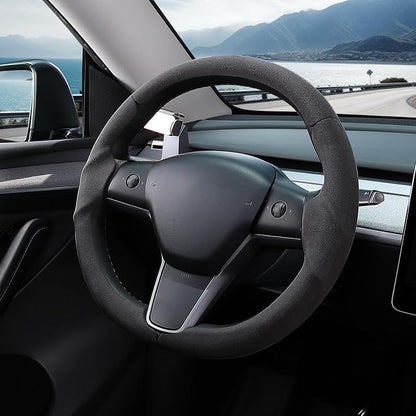 Steering Wheel Cover for Tesla Model 3(2017-2023) Model Y(2020-2024), Steering Wheel Accessories for Tesla Model 3/ Y