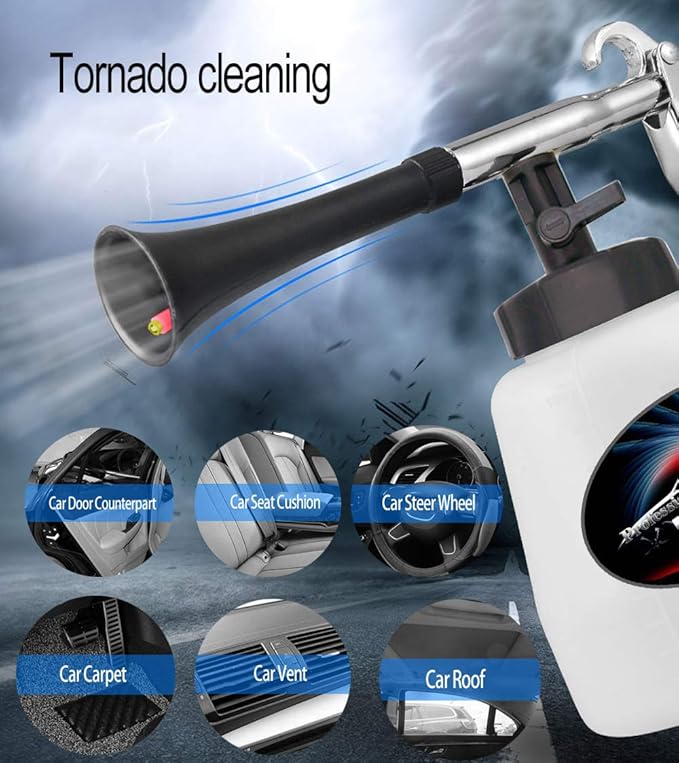 Car Interior Cleaner Auto Detail Tools Car Detailing Kit(Needs Air Compressor) High Pressure Car Cleaning Gun Car Cleaning Kit for Vehicle Upholstery Carpet Seat